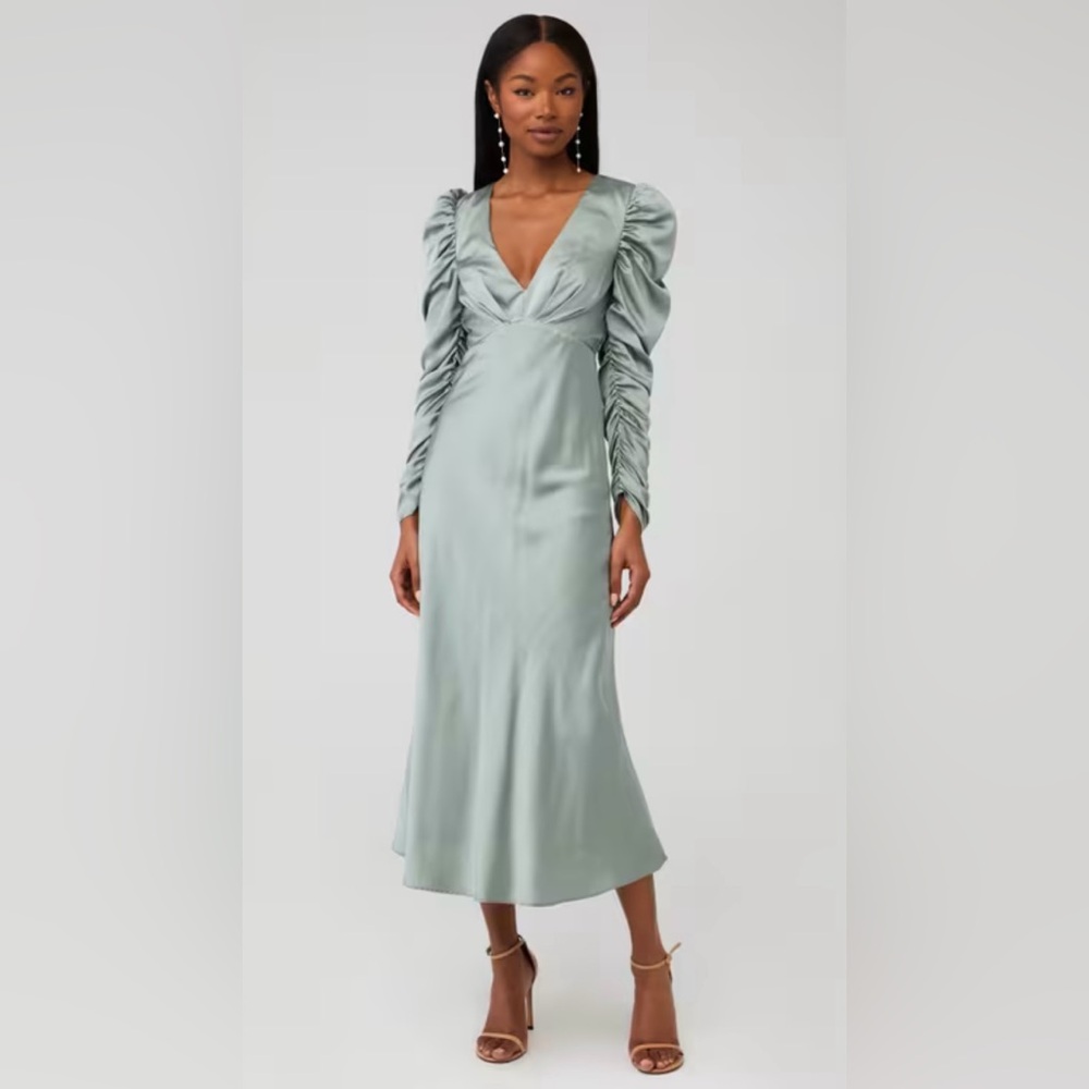 Line & Dot Maya Dress - Sage